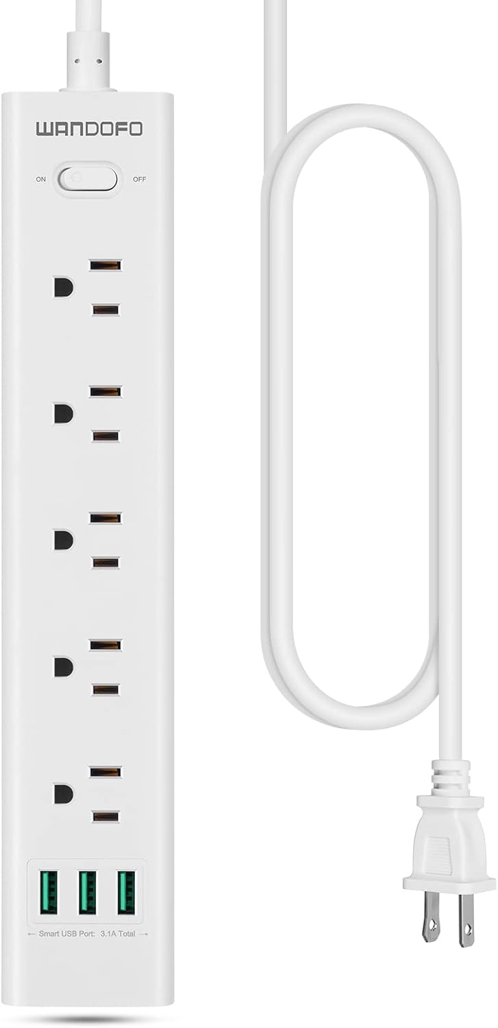 爪電源條,5 英尺(約 5 公尺)延長線突波保護器