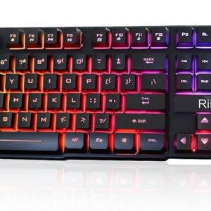 Rii RK100+ 多色彩虹 LED遊戲鍵盤